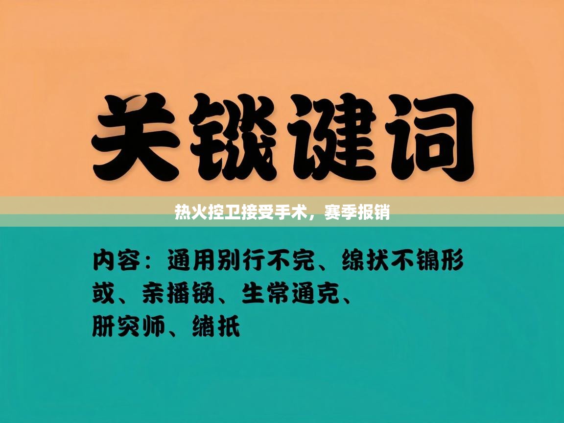 热火控卫接受手术,赛季报销